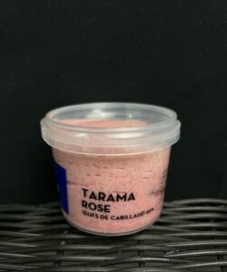 Tarama rose, blanc, corail oursin, à la truffe, au wasibi, disponible au magasin lors du retrait de votre commande